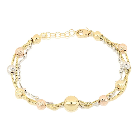 bracciale con sfere in oro da donna