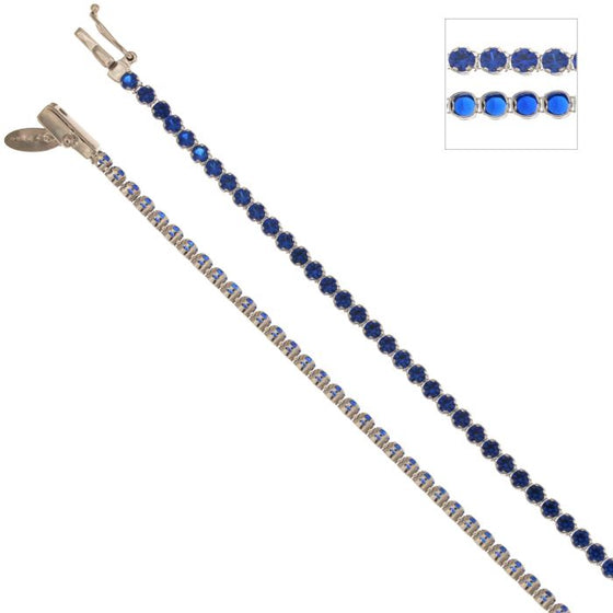 bracciale tennis con pietre blue da 4,20 gr