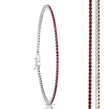  bracciale tennis in oro bianco con pietre rosse da 5,60 gr.