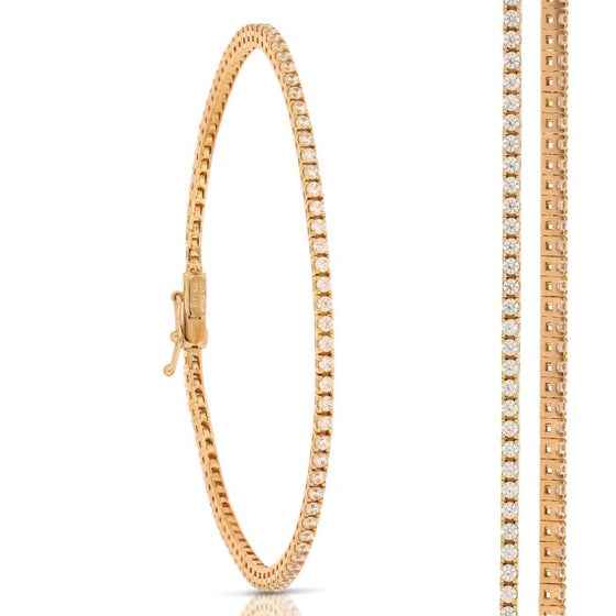 bracciale tennis in oro rosa da 5,40 gr