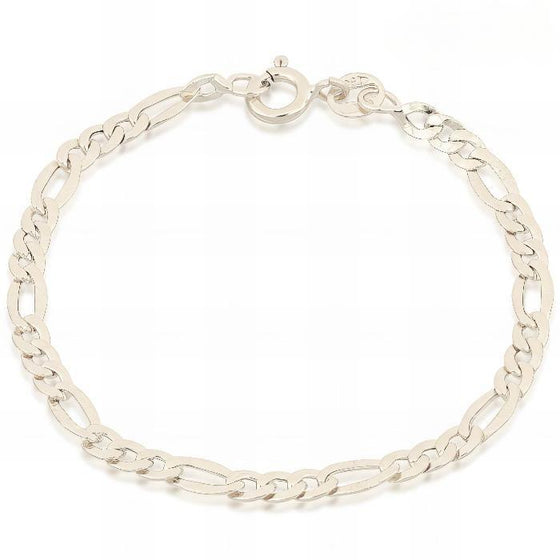 Bracciale Maglia Fantasia 3+1 in Oro Bianco da 1,80gr