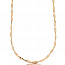  Collana Treccia in Oro Rosa e Bianco da 2,90gr.