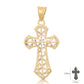 Croce Traforata in Oro Giallo e Bianco 18kt