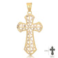 Croce Traforata in Oro Giallo e Bianco 18kt