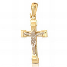  Croce con Cristo in Oro Giallo e Bianco da 2,80 gr.