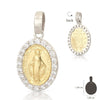 Medaglia Miracolosa In Oro Giallo e Bianco 18kt