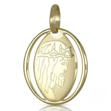  Medaglia con Cristo in Oro Giallo