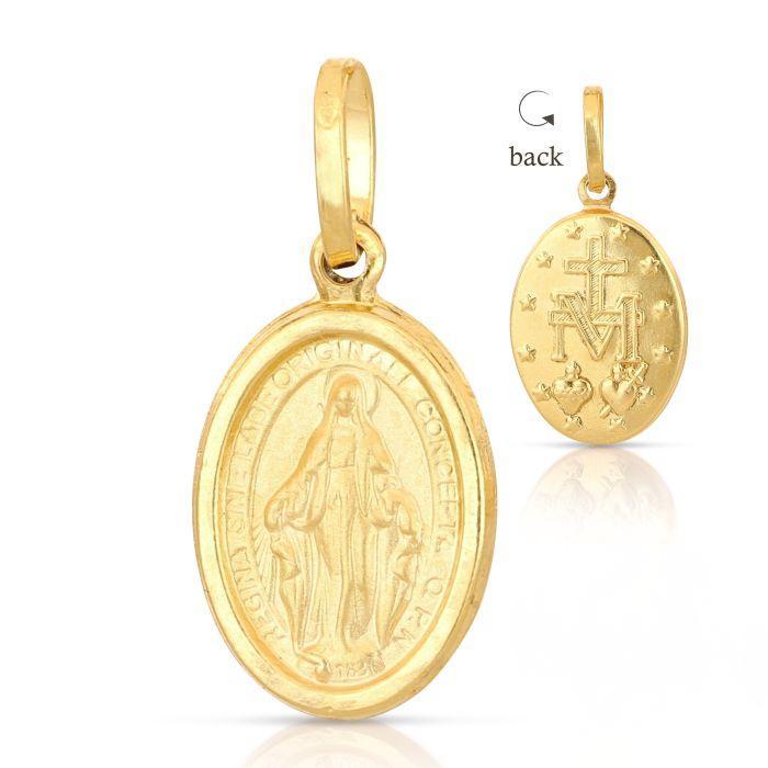 Medaglia Madonna Miracolosa in Oro Giallo da 1,00 gr.
