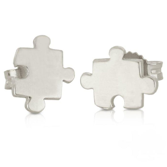 Orecchini con puzzle in oro bianco da donna