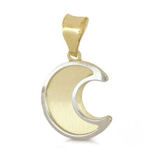  pendente luna in oro bianco e giallo da 0,80 gr