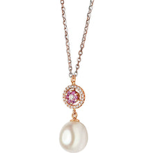  Collana pendente Perle e zaffiri in oro rosa 18kt