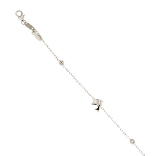 bracciale bambina oro bianco con delfino 1.30 gr