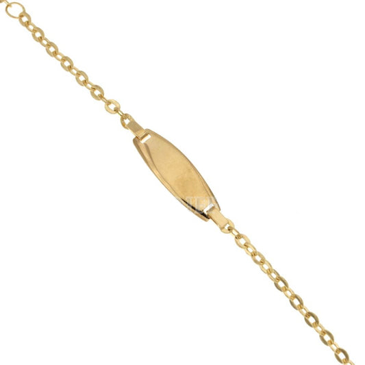 bracciale bambino oro con targa 14 cm 1.70 gr