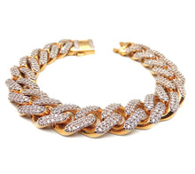  Bracciale groumette con zirconi in oro 18KT