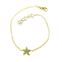  bracciale da bambina con stella marina in oro giallo gr 2.90