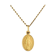  Collana Unisex con Medaglia Madonna Miracolosa in oro 18kt