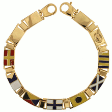  Bracciale in oro giallo 18kt con bandierine gr. 22