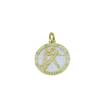  Ciondolo segno zodiacale acquario in oro giallo da gr 1.50