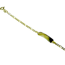  bracciale da bambina con targa e catena in oro giallo gr 1.30