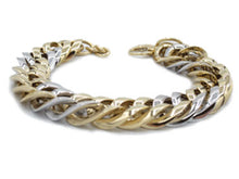  Bracciale  in oro giallo e bianco 18 kt groumette